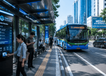 Optimalisasi fungsi Moda Transportasi Medan melalui penyediaan armada bus ramah lingkungan terintegrasi guna mengurangi kemacetan di lingkungan pemerintah kota pimpinan.
