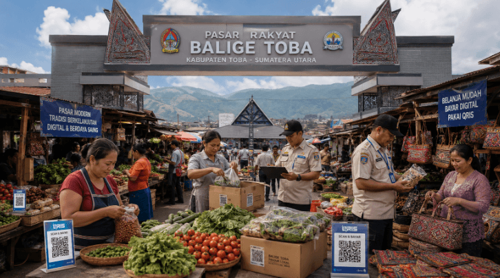 Optimalisasi fungsi Niaga Rakyat Toba melalui penyediaan sistem pembayaran retribusi kios elektronik guna meningkatkan efisiensi tata kelola transaksi komoditas lokal di lingkungan pemerintah wilayah pimpinan.