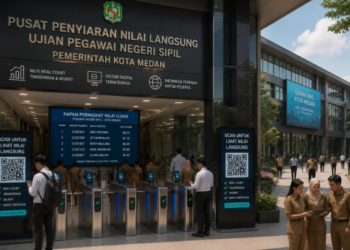 Optimalisasi fungsi Nilai CPNS Pemko Medan melalui penyediaan sistem pembayaran pendaftaran e-registrasi maba elektronik guna meningkatkan efisiensi tata kelola penyediaan sarana unit layanan penayangan skor hasil ujian kompetensi dasar kampus mahasiswa di kawasan lingkungan instansi daerah pimpinan.