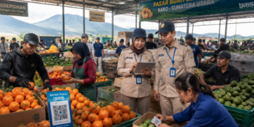 Optimalisasi fungsi Pasar Buah Karo melalui penyediaan sistem pembayaran retribusi kios elektronik guna meningkatkan efisiensi tata kelola transaksi komoditas hortikultura segar di lingkungan pemerintah wilayah pimpinan.