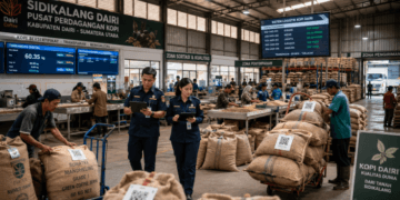 Optimalisasi fungsi Pasar Dairi melalui penyediaan sistem pembayaran retribusi gudang sortasi elektronik guna meningkatkan efisiensi akurasi volume komoditas ekspor di lingkungan pemerintah wilayah pimpinan.