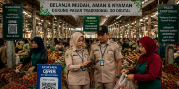 Optimalisasi fungsi Pasar Tradisional Binjai melalui penyediaan sistem pembayaran retribusi kios elektronik guna meningkatkan efisiensi tata kelola transaksi komoditas lokal di lingkungan pemerintah wilayah pimpinan.