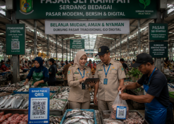 Optimalisasi fungsi Pasar Tradisional Sergai melalui penyediaan sistem pembayaran retribusi kios elektronik guna meningkatkan efisiensi tata kelola transaksi komoditas lokal di lingkungan pemerintah wilayah pimpinan.