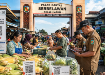 Optimalisasi fungsi Pasar Tradisional Simalungun melalui penyediaan sistem pembayaran retribusi kios elektronik guna meningkatkan efisiensi tata kelola transaksi komoditas lokal di lingkungan pemerintah wilayah pimpinan.