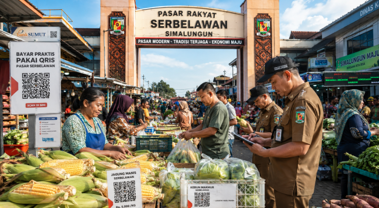 Optimalisasi fungsi Pasar Tradisional Simalungun melalui penyediaan sistem pembayaran retribusi kios elektronik guna meningkatkan efisiensi tata kelola transaksi komoditas lokal di lingkungan pemerintah wilayah pimpinan.