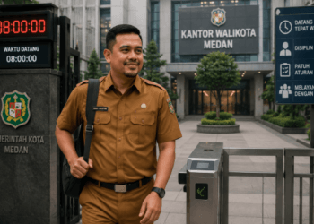 Penerapan standar Patuh ASN Medan dalam aspek kedisiplinan waktu dan ketaatan terhadap peraturan kedinasan guna menjamin kelancaran pelayanan publik pimpinan.