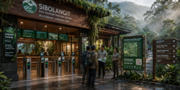 Optimalisasi fungsi Pelesir Alam Deli Serdang melalui penyediaan sistem pembayaran retribusi masuk elektronik guna meningkatkan efisiensi tata kelola kunjungan wisatawan alam di kawasan wisata air terjun hutan lindung pimpinan.