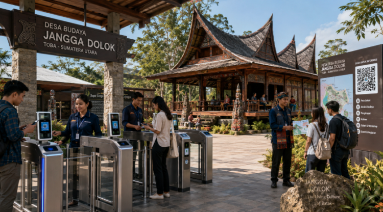 Optimalisasi fungsi Pelesir Budaya Toba melalui penyediaan sistem pembayaran retribusi masuk elektronik guna meningkatkan efisiensi tata kelola kunjungan wisatawan di kawasan desa adat pimpinan.