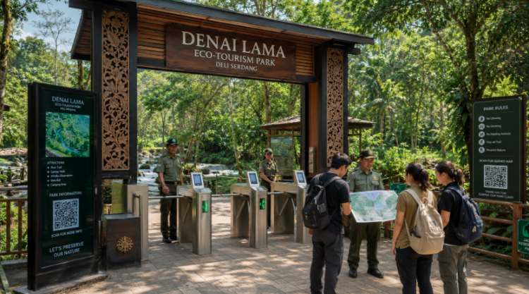 Optimalisasi fungsi Pelesir Hijau Deli Serdang melalui penyediaan sistem pembayaran retribusi masuk elektronik guna meningkatkan efisiensi tata kelola kunjungan wisatawan alam di kawasan ruang terbuka hijau perkotaan pimpinan.
