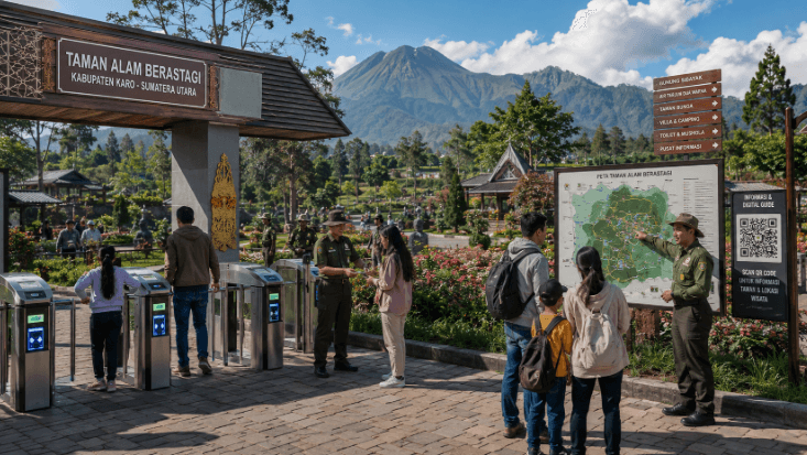 Optimalisasi fungsi Pelesir Karo melalui penyediaan sistem pembayaran retribusi masuk elektronik guna meningkatkan efisiensi tata kelola kunjungan wisatawan di lingkungan pemerintah wilayah pimpinan.