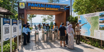 Optimalisasi fungsi Pelesir Sergai melalui penyediaan sistem pembayaran retribusi masuk elektronik guna meningkatkan efisiensi tata kelola kunjungan wisatawan pantai di lingkungan pemerintah wilayah pimpinan.