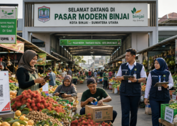 Optimalisasi fungsi Pusat Dagang Binjai melalui penyediaan sistem pembayaran retribusi kios elektronik guna meningkatkan efisiensi tata kelola transaksi komoditas lokal di lingkungan pemerintah wilayah pimpinan.