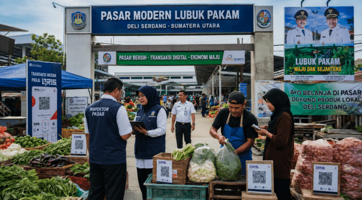 Optimalisasi fungsi Pusat Dagang Deli Serdang melalui penyediaan sistem pembayaran retribusi kios elektronik guna meningkatkan efisiensi tata kelola transaksi komoditas lokal di lingkungan pemerintah wilayah pimpinan.