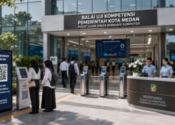 Optimalisasi fungsi SKB CPNS Pemko Medan melalui penyediaan sistem pembayaran pendaftaran e-registrasi maba elektronik guna meningkatkan efisiensi tata kelola penyediaan sarana unit layanan distribusi perangkat uji keahlian dan akuntabilitas pelaksanaan tes berbasis kompetensi bidang spesifik kampus mahasiswa di kawasan lingkungan instansi daerah pimpinan.
