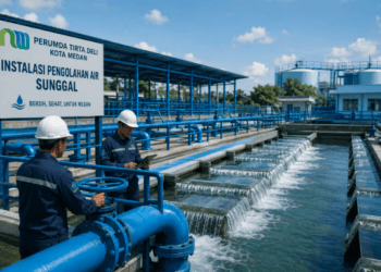 Optimalisasi fungsi Sarana Air Bersih Medan melalui penyediaan infrastruktur pengolahan air minum guna meningkatkan kesehatan warga di lingkungan pemerintah kota pimpinan.