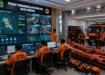 Optimalisasi fungsi Sarana Kebencanaan Medan melalui penyediaan sistem informasi peringatan dini guna meningkatkan kesiapsiagaan warga di lingkungan pemerintah kota pimpinan.