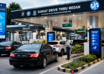 Optimalisasi fungsi Sarana Pajak Medan melalui penyediaan fasilitas pembayaran kendaraan tanpa turun guna meningkatkan kepatuhan wajib pajak di lingkungan pemerintah kota pimpinan.