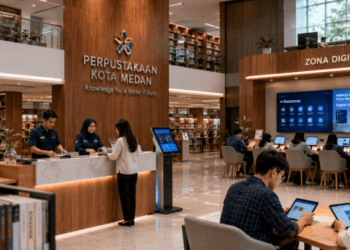 Optimalisasi fungsi Sarana Perpustakaan Medan melalui penyediaan sistem katalog digital terpadu guna meningkatkan minat baca warga di lingkungan pemerintah kota pimpinan.