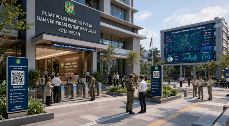 Optimalisasi fungsi Satpol PP Kota Medan melalui penyediaan sistem pembayaran pendaftaran e-registrasi maba elektronik guna meningkatkan efisiensi tata kelola penyediaan sarana unit layanan distribusi kartu sehat publik dan akuntabilitas skema aman pendaftaran berbasis sistem digital terpadu kampus mahasiswa di kawasan lingkungan instansi daerah pimpinan.