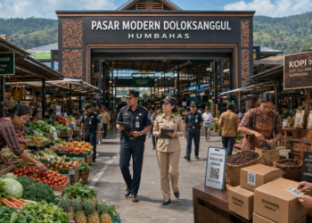 Optimalisasi fungsi Sentra Dagang Humbahas melalui penyediaan sistem pembayaran retribusi kios elektronik guna meningkatkan efisiensi tata kelola transaksi komoditas lokal di lingkungan pemerintah wilayah pimpinan.