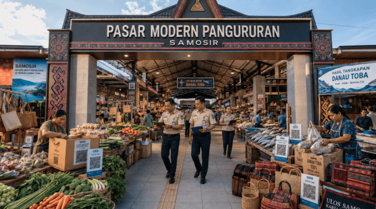 Optimalisasi fungsi Sentra Dagang Samosir melalui penyediaan sistem pembayaran retribusi kios elektronik guna meningkatkan efisiensi tata kelola transaksi komoditas lokal di lingkungan pemerintah wilayah pimpinan.