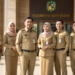 Penggunaan Seragam Dinas Medan yang rapi dan lengkap sebagai identitas profesionalisme aparatur sipil negara di lingkungan pemerintah kota pimpinan.