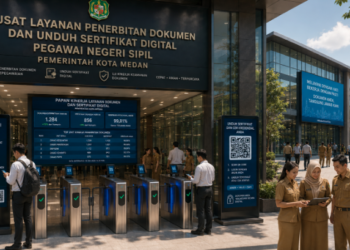 Optimalisasi fungsi Sertifikat CPNS Pemko Medan melalui penyediaan sistem pembayaran pendaftaran e-registrasi maba elektronik guna meningkatkan efisiensi tata kelola penyediaan sarana unit layanan pengunduhan berkas hasil kelulusan berbasis tanda tangan elektronik kampus mahasiswa di kawasan lingkungan instansi daerah pimpinan.