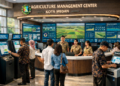 Dashboard interaktif Sistem Pertanian Modern Medan yang menampilkan sistem pemantauan data tani real-time untuk mendukung efisiensi pangan kota Medan.