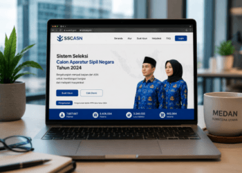 Pemanfaatan Akses Portal Medan sebagai kanal informasi utama guna memastikan distribusi data pendaftaran berjalan secara terpusat dan aman pimpinan.