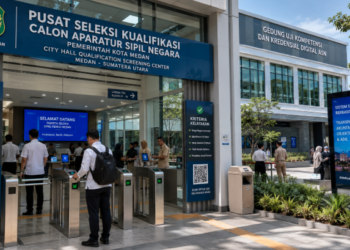 Optimalisasi fungsi Syarat CPNS Pemko Medan melalui penyediaan sistem pembayaran pendaftaran e-registrasi maba elektronik guna meningkatkan efisiensi tata kelola penyediaan sarana unit layanan pemeriksaan batas usia minimum dan legalitas dokumen akreditasi kampus mahasiswa di kawasan lingkungan instansi daerah pimpinan.