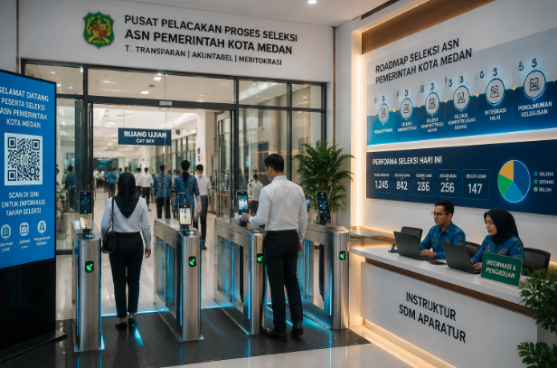 Optimalisasi fungsi Tahapan CPNS Pemko Medan melalui penyediaan sistem pembayaran pendaftaran e-registrasi maba elektronik guna meningkatkan efisiensi tata kelola penyediaan sarana unit layanan distribusi peta diagram alir proses seleksi bertahap kampus mahasiswa di kawasan lingkungan instansi daerah pimpinan.