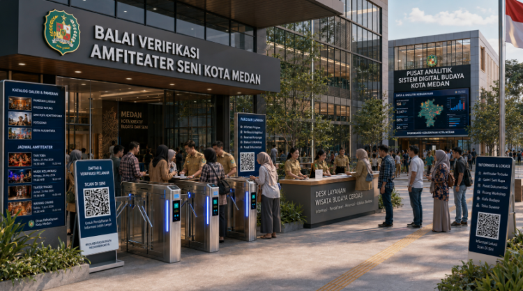 Optimalisasi fungsi Taman Budaya Kota Medan melalui penyediaan sistem pembayaran pendaftaran e-registrasi maba elektronik guna meningkatkan efisiensi tata kelola penyediaan sarana unit layanan distribusi kartu sehat publik dan akuntabilitas skema seni pendaftaran berbasis sistem digital terpadu kampus mahasiswa di kawasan lingkungan instansi daerah pimpinan.