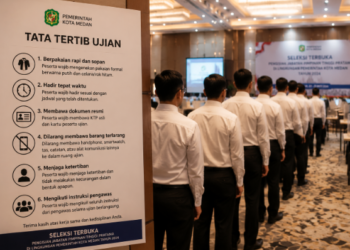 Sosialisasi mengenai Tata Tertib Medan yang harus dipatuhi oleh seluruh peserta seleksi guna menjamin kelancaran dan ketertiban selama proses ujian berlangsung pimpinan.