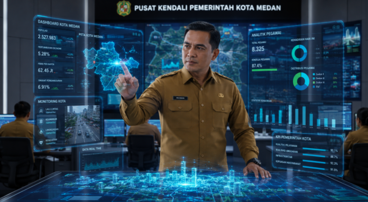 Implementasi Teknologi ASN Medan dalam menyederhanakan proses birokrasi dan meningkatkan akurasi data melalui sistem pemerintahan berbasis elektronik pimpinan.