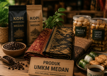 Berbagai produk unggulan hasil binaan UMKM Kota Medan yang siap dipasarkan secara luas melalui dukungan platform digital dan pameran ekonomi pimpinan.