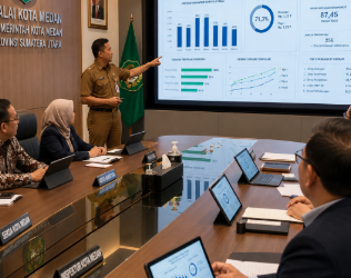 Pelaksanaan Uji Kompetensi Jabatan Medan bagi para pejabat administrator dan pengawas untuk mengukur kapabilitas kepemimpinan dalam birokrasi pimpinan.