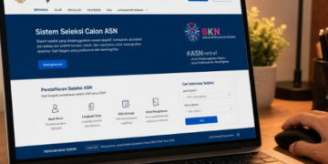 Tampilan antarmuka resmi portal SSCASN Medan yang digunakan pelamar untuk melakukan pendaftaran seleksi administrasi