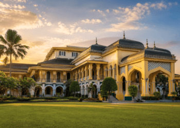 Kemegahan arsitektur Istana Maimun sebagai bagian penting dari sejarah bangunan tua Medan