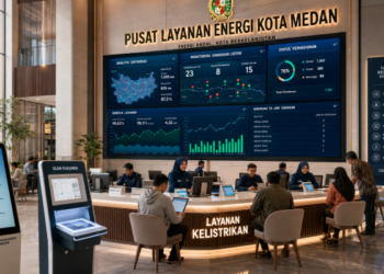 Dashboard interaktif Alasan Sering Mati Lampu yang menampilkan sistem pemantauan data kelistrikan real-time untuk mendukung efisiensi listrik kota Medan