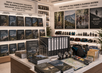 Jajaran tempat buku panduan aset trail running ASN Pemkot Medan Profesional bahan premium untuk usaha pembuatan rencana clearance olahraga pegawai dan alat pusat instrumen clearance olahraga Medan heavy duty minimalis berbagai folder lembar jaminan yang tersusun sangat rapi di dalam etalase toko perlengkapan kantor untuk mendukung komunitas olahraga ekstrem Medan