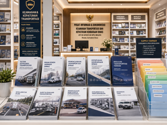 Jajaran tempat buku panduan gadget mandiri ASN Pemkot Medan Canggih bahan premium untuk usaha pembuatan rencana clearance perangkat pegawai dan alat pusat instrumen clearance perangkat Medan heavy duty minimalis berbagai folder lembar jaminan yang tersusun sangat rapi di dalam etalase toko perlengkapan kantor