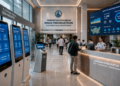 Dashboard interaktif Inovasi Digital Izin Industri yang menampilkan sistem pemantauan data manufaktur real-time untuk mendukung efisiensi industri kota Medan