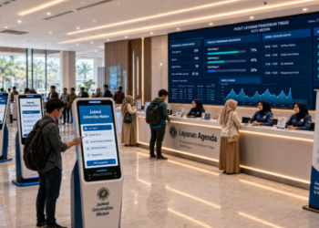 Dashboard interaktif Jadwal Universitas Medan yang menampilkan alur agenda seleksi real-time untuk mendukung efisiensi pendaftaran kota Medan.