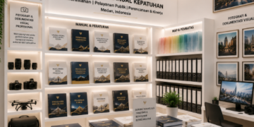 Jajaran tempat buku panduan aset fotografi ASN Pemkot Medan Profesional bahan premium untuk usaha pembuatan rencana clearance dokumentasi pegawai dan alat pusat instrumen clearance dokumentasi Medan heavy duty minimalis berbagai folder lembar jaminan yang tersusun sangat rapi di dalam etalase toko perlengkapan kantor untuk mendukung kemajuan Medan