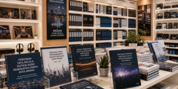 Jajaran tempat buku panduan aset hidroponik ASN Pemkot Medan Profesional bahan premium untuk usaha pembuatan rencana clearance pertanian pegawai dan alat pusat instrumen clearance pertanian Medan heavy duty minimalis berbagai folder lembar jaminan yang tersusun sangat rapi di dalam etalase toko perlengkapan kantor untuk mendukung kemandirian pangan Medan