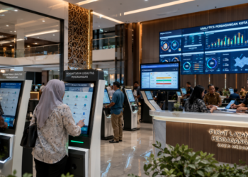 Dashboard interaktif Legalitas Perdagangan Medan yang menampilkan sistem pemantauan data niaga real-time untuk mendukung efisiensi perdagangan kota Medan