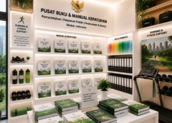 Jajaran tempat buku panduan aset lari ASN Pemkot Medan Profesional bahan premium untuk usaha pembuatan rencana clearance kebugaran pegawai dan alat pusat instrumen clearance kebugaran Medan heavy duty minimalis berbagai folder lembar jaminan yang tersusun sangat rapi di dalam etalase toko perlengkapan kantor untuk mendukung Medan kota sehat