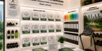 Jajaran tempat buku panduan aset lari ASN Pemkot Medan Profesional bahan premium untuk usaha pembuatan rencana clearance kebugaran pegawai dan alat pusat instrumen clearance kebugaran Medan heavy duty minimalis berbagai folder lembar jaminan yang tersusun sangat rapi di dalam etalase toko perlengkapan kantor untuk mendukung Medan kota sehat
