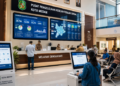 Dashboard interaktif Solusi Cerdas Izin Sosial yang menampilkan sistem pemantauan data bantuan real-time untuk mendukung efisiensi sosial kota Medan