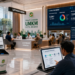 Dashboard interaktif Platform Digital Izin UMKM yang menampilkan sistem pemantauan data usaha real-time untuk mendukung efisiensi UMKM kota Medan